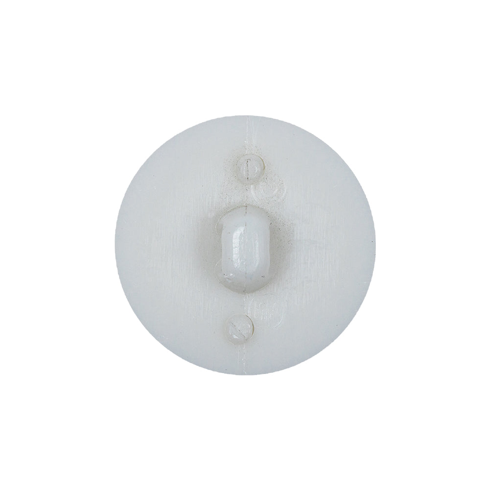 White Matte and Shiny Shank Back Plastic Button - 36L/23mm Detail