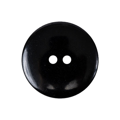 Carbon Black 2-Hole Channel Style Plastic Button - 40L/25.5mm Detail