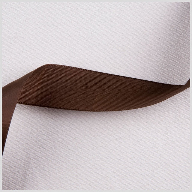 7/8" Brown Single Face Satin Ribbon