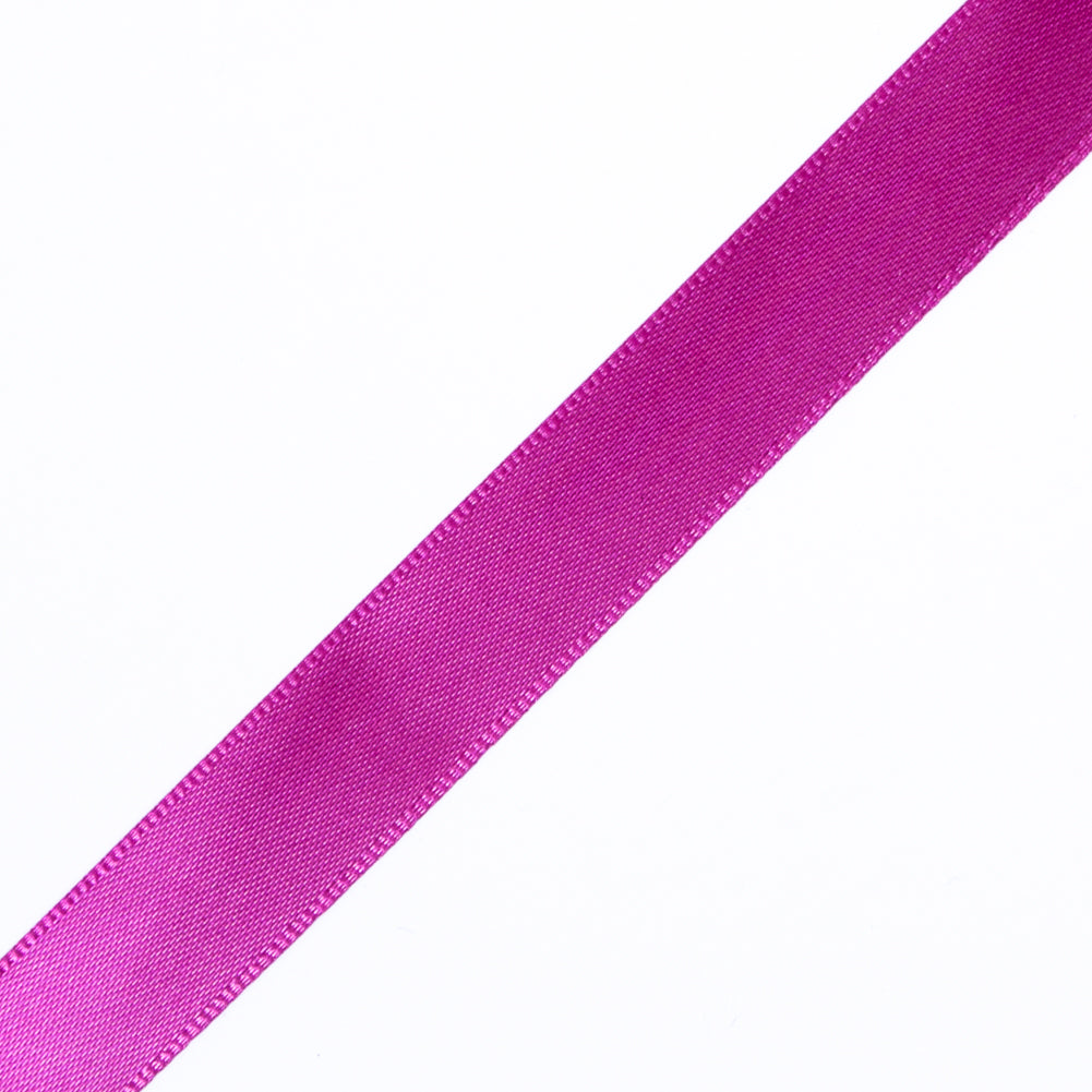 1/2" Festive Fuchsia Single Face Satin Ribbon Detail