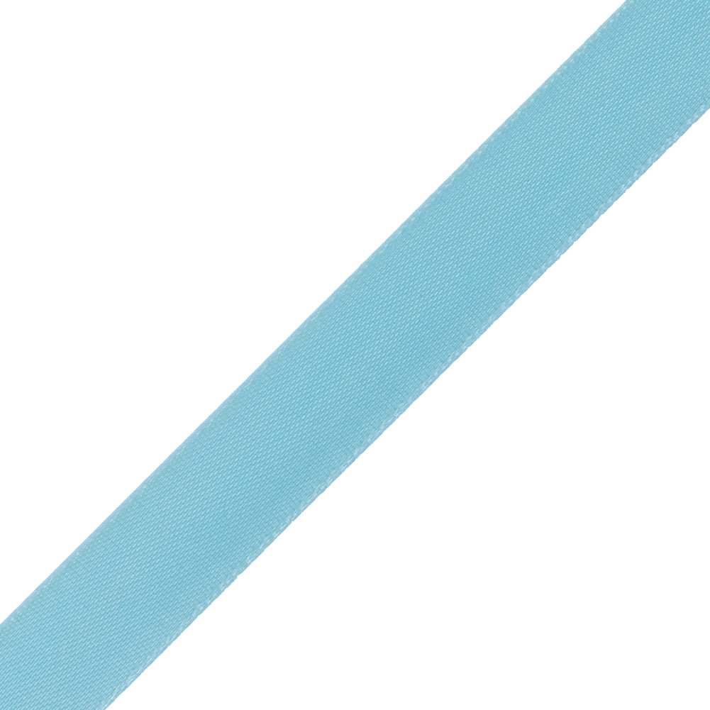 1/2" Aquamarine Single Face Satin Ribbon Detail