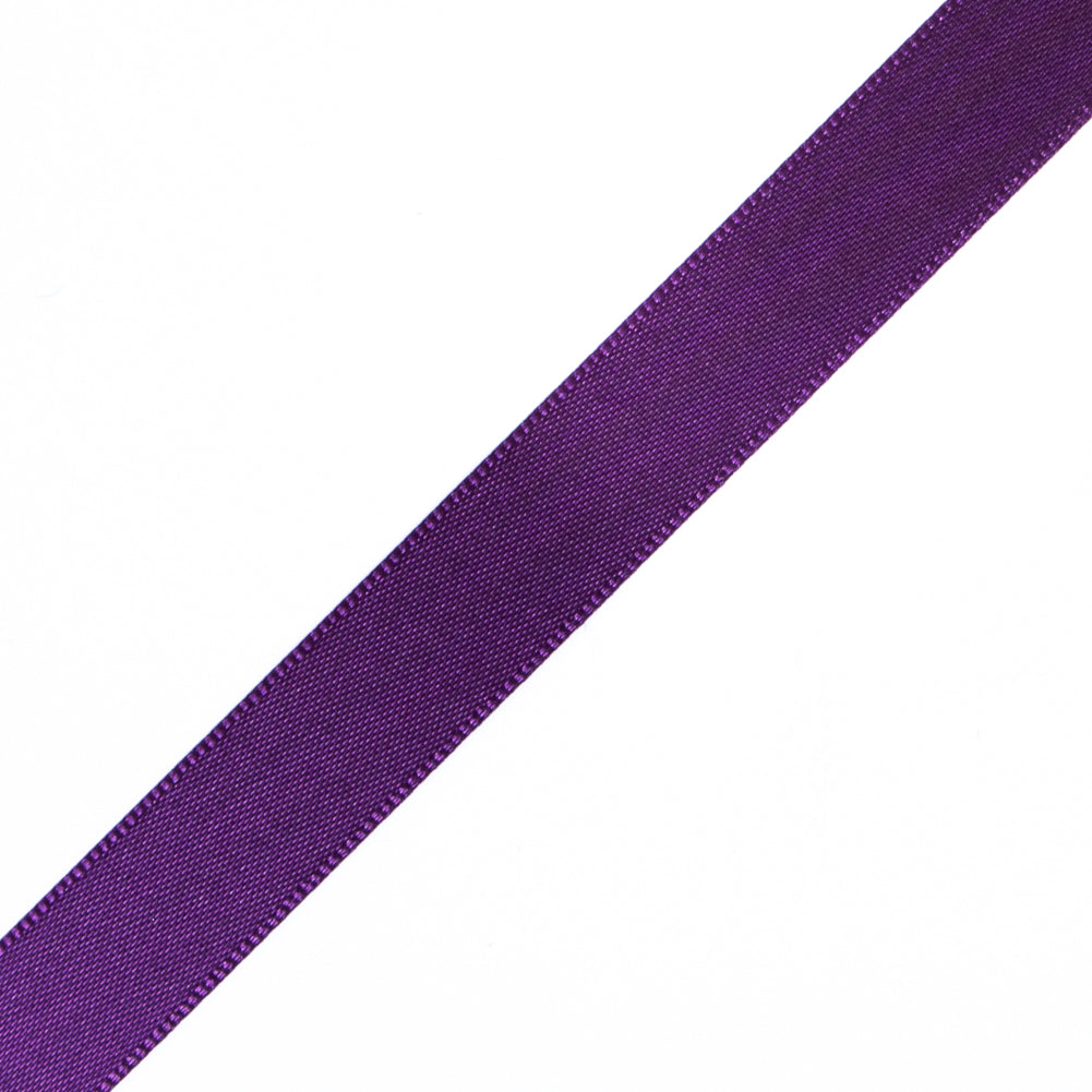 1/2" Deep Plum Single Face Satin Ribbon Detail