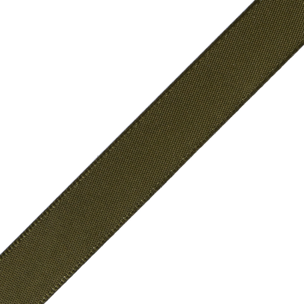 1/2" Olive Single Face Satin Ribbon Detail