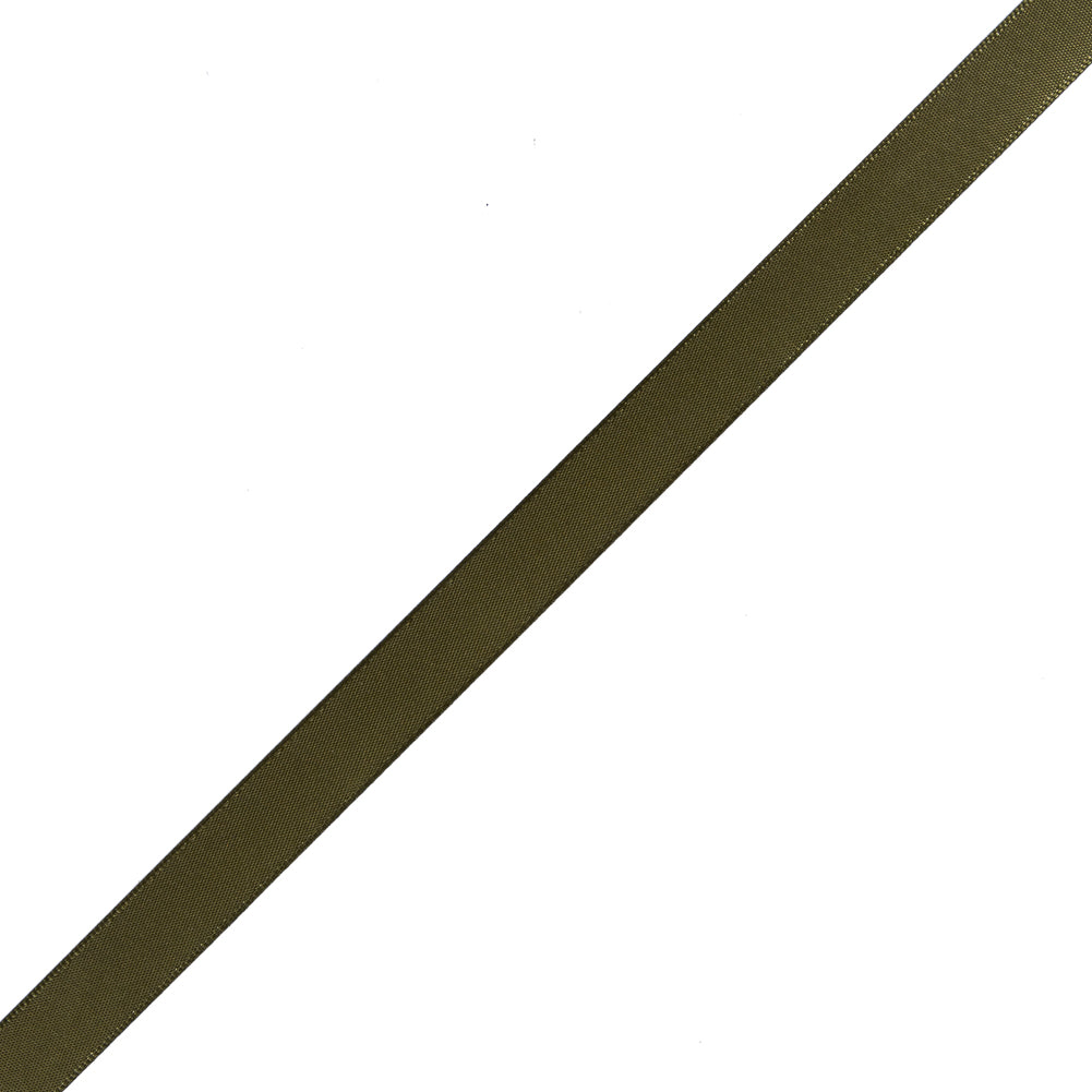 1/2" Olive Single Face Satin Ribbon