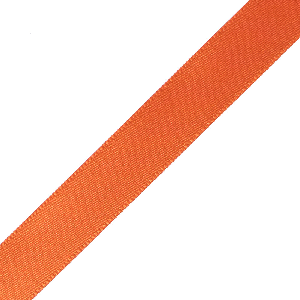 Orange Single Face Satin Ribbon - 0.375" Detail
