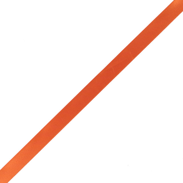 Orange Single Face Satin Ribbon - 0.375"