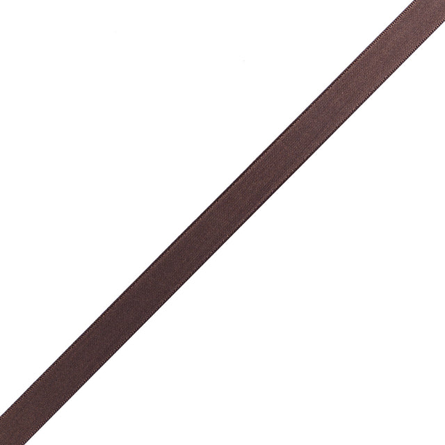 1/2" Brown Single Face Satin Ribbon