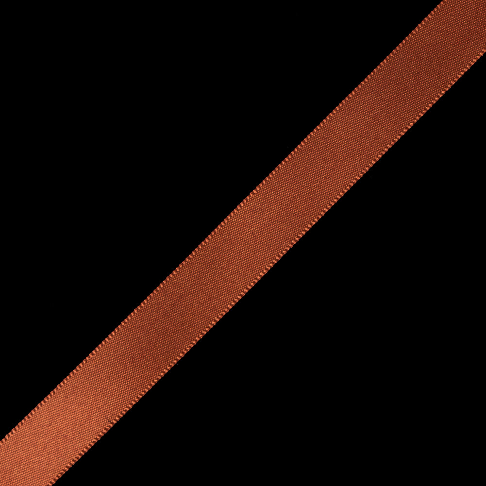 1/2" Rust Single Face Satin Ribbon Detail