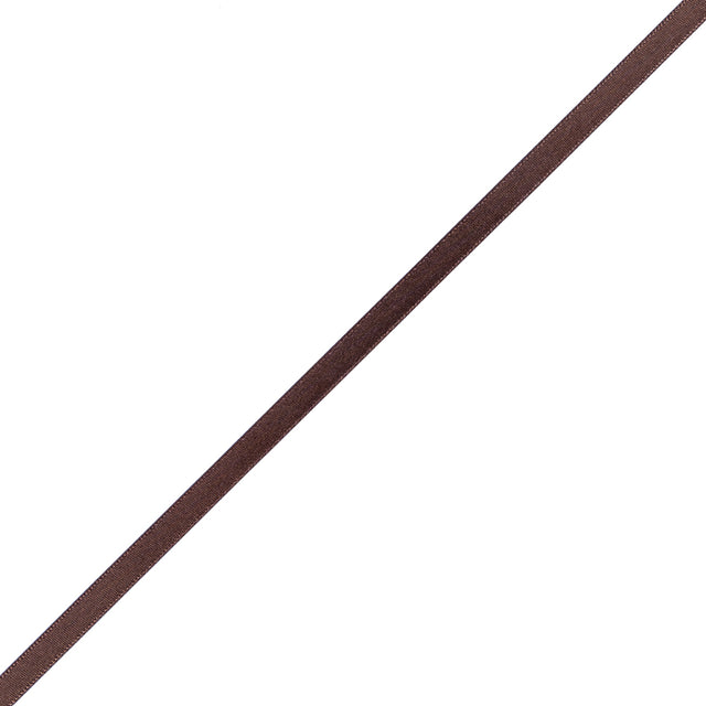1/4" Brown Single Face Satin Ribbon