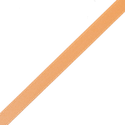 1/4" Tangerine Single Face Satin Ribbon Detail