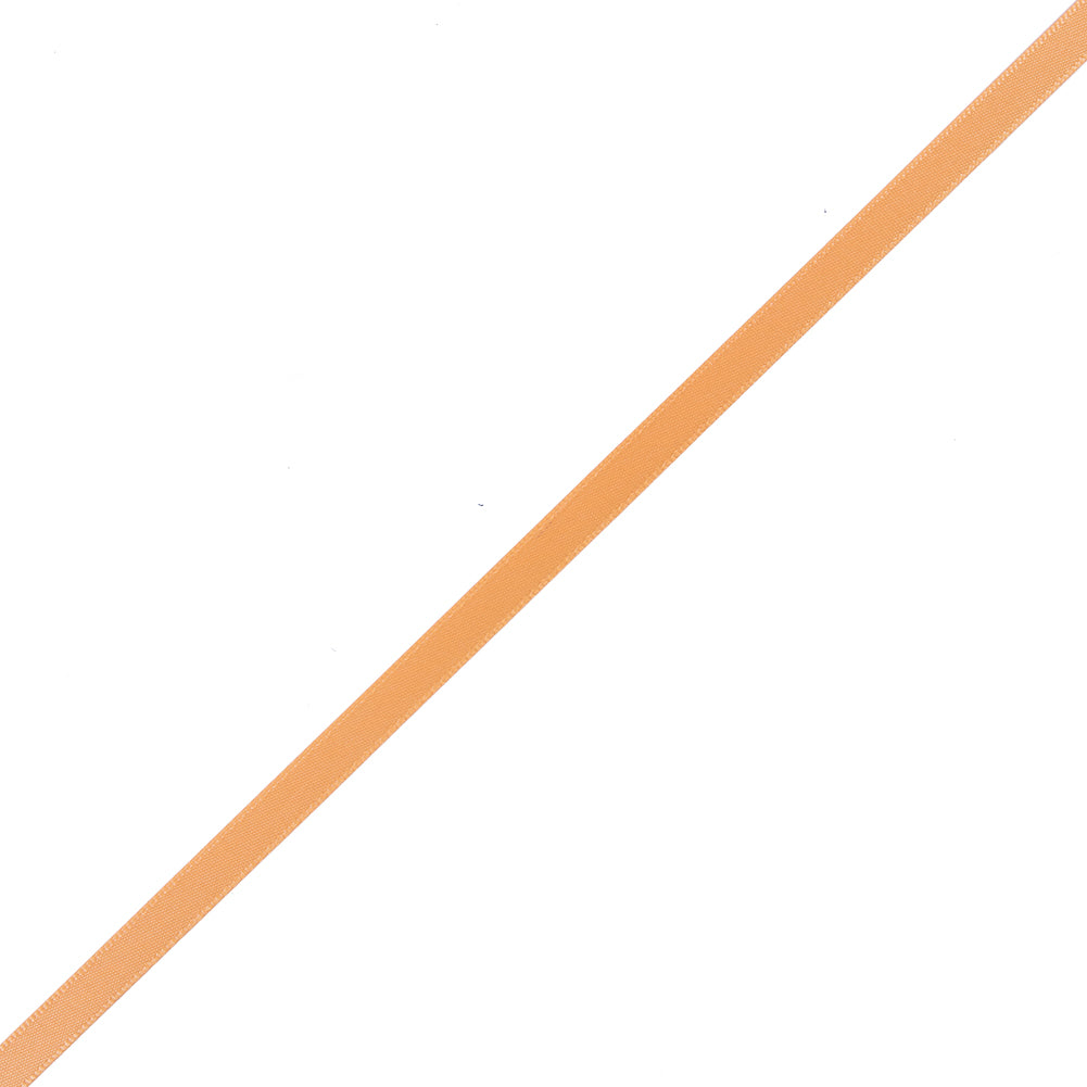 1/4" Tangerine Single Face Satin Ribbon