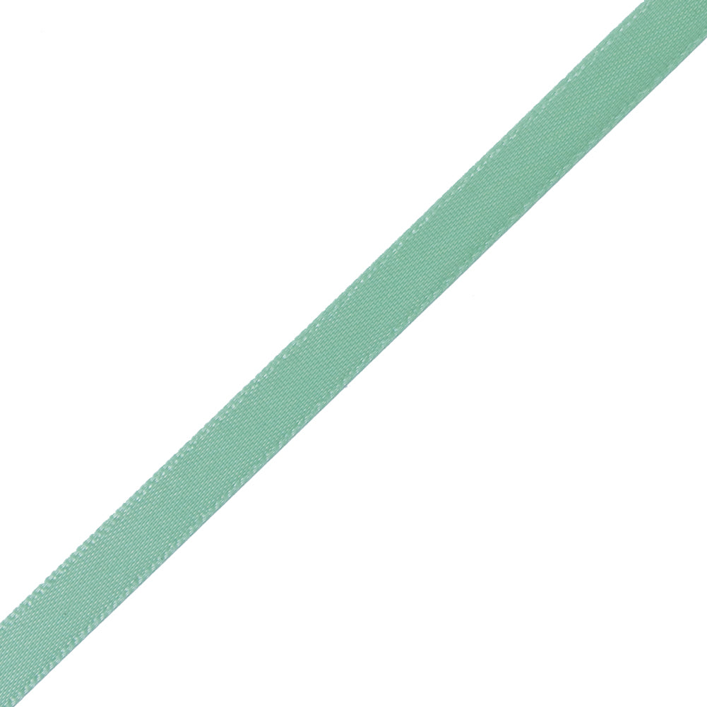 1/4" Mint Single Face Satin Ribbon Detail