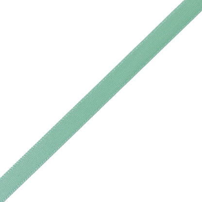 1/4" Mint Single Face Satin Ribbon Detail
