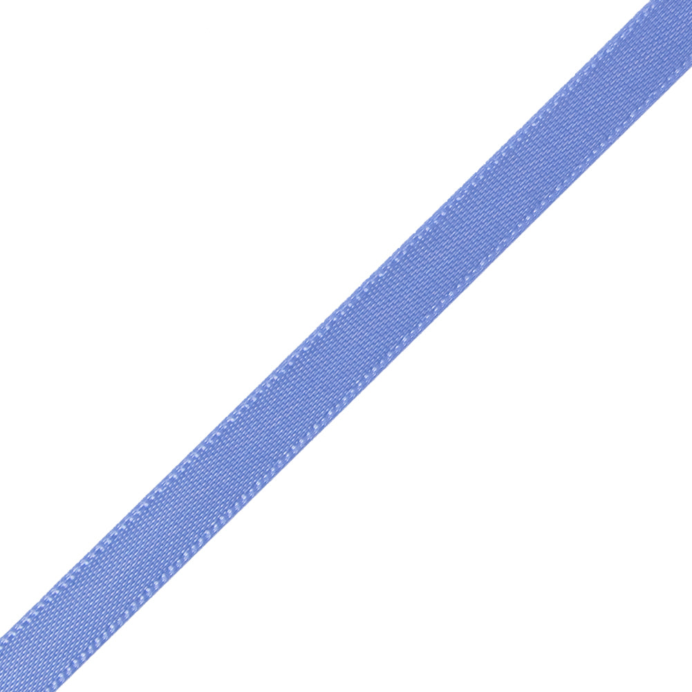 1/4" Blue Iris Single Face Satin Ribbon Detail