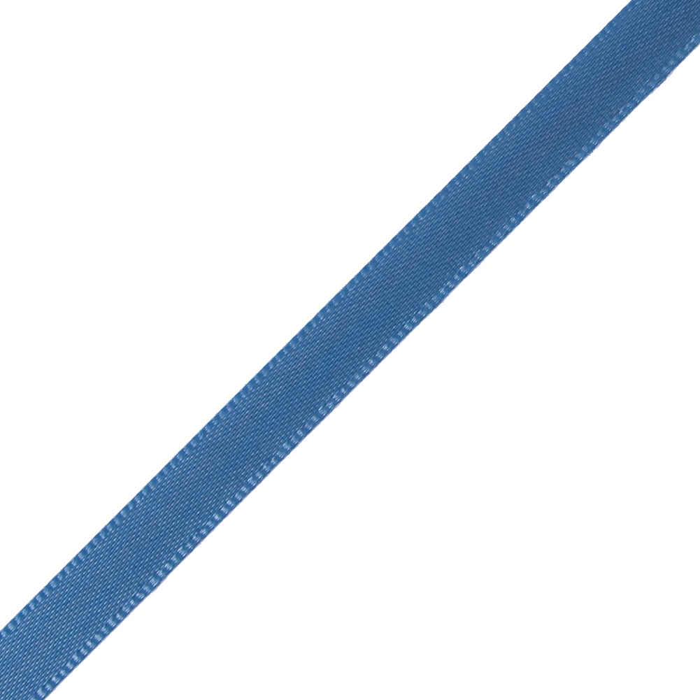 1/4" Antique Blue Single Face Satin Ribbon Detail