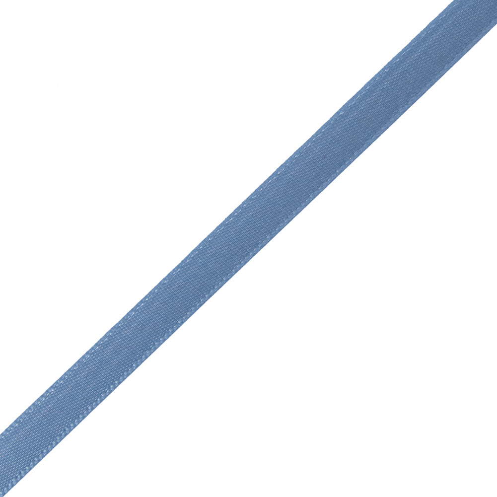 1/4" Williamsburg Blue Single Face Satin Ribbon Detail