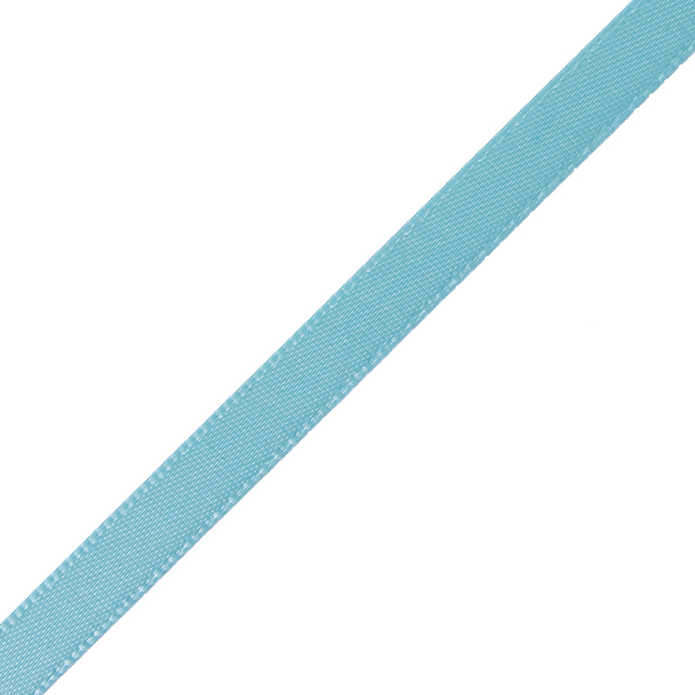 1/4" Aquamarine Single Face Satin Ribbon Detail