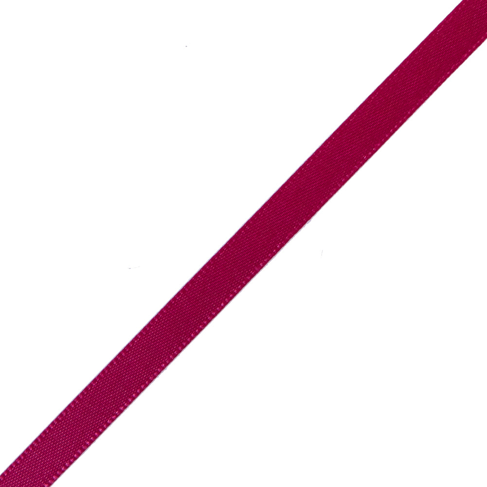 1/4" Fuchsia Single Face Satin Ribbon Detail