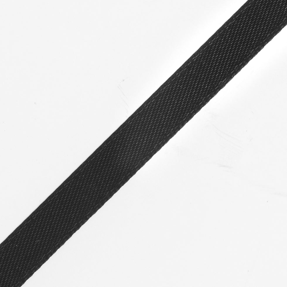 1/4" Black Single Face Satin Ribbon Detail