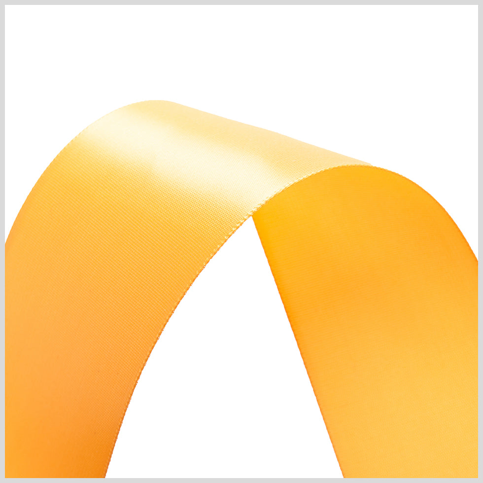 1.5" Tangerine Single Face Satin Ribbon Detail