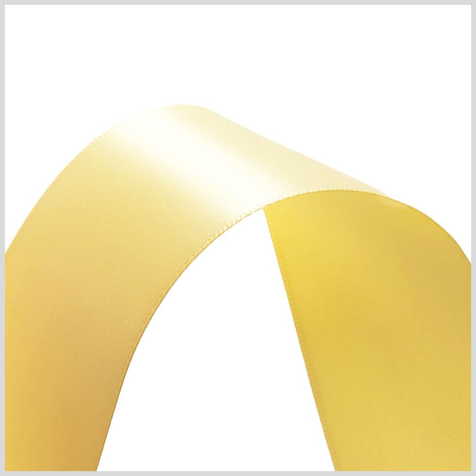 1.5" Maize Single Face Satin Ribbon Detail