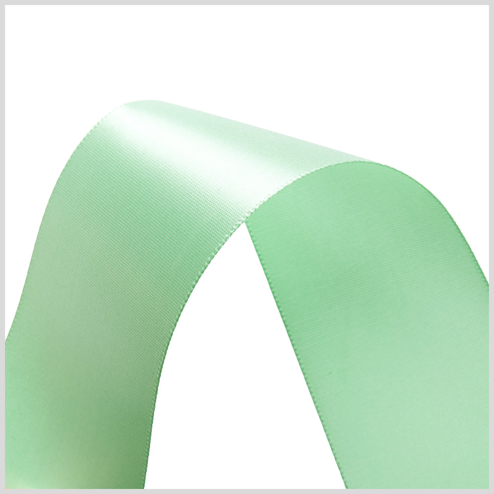 1.5" Mint Single Face Satin Ribbon Detail
