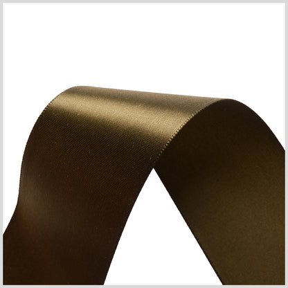 1.5" Olive Single Face Satin Ribbon Detail