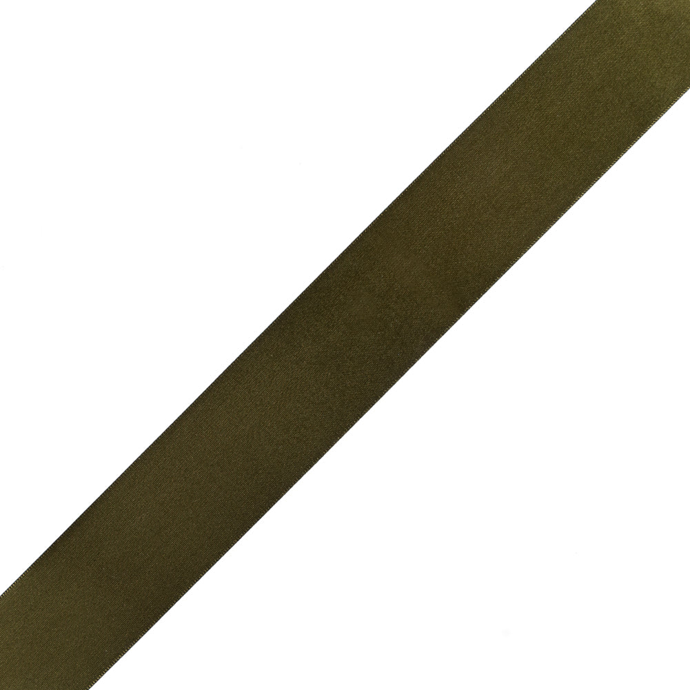 1.5" Olive Single Face Satin Ribbon
