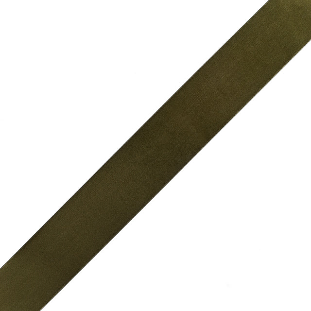 1.5" Olive Single Face Satin Ribbon