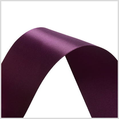 1.5" Deep Plum Single Face Satin Ribbon Detail