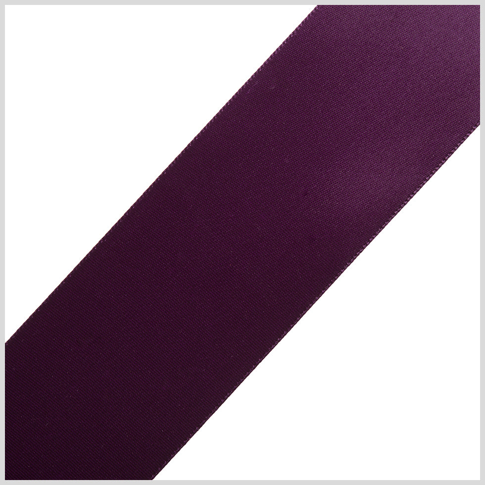 1.5" Deep Plum Single Face Satin Ribbon