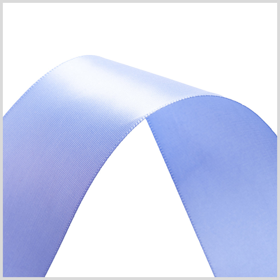 1.5" Blue Iris Single Face Satin Ribbon Detail