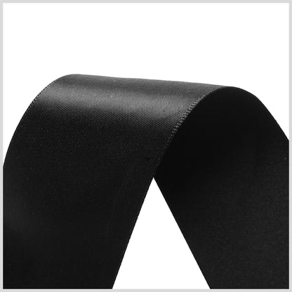 1.5" Black Single Face Satin Ribbon Detail