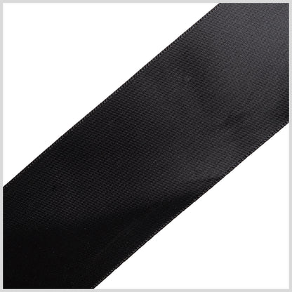 1.5" Black Single Face Satin Ribbon