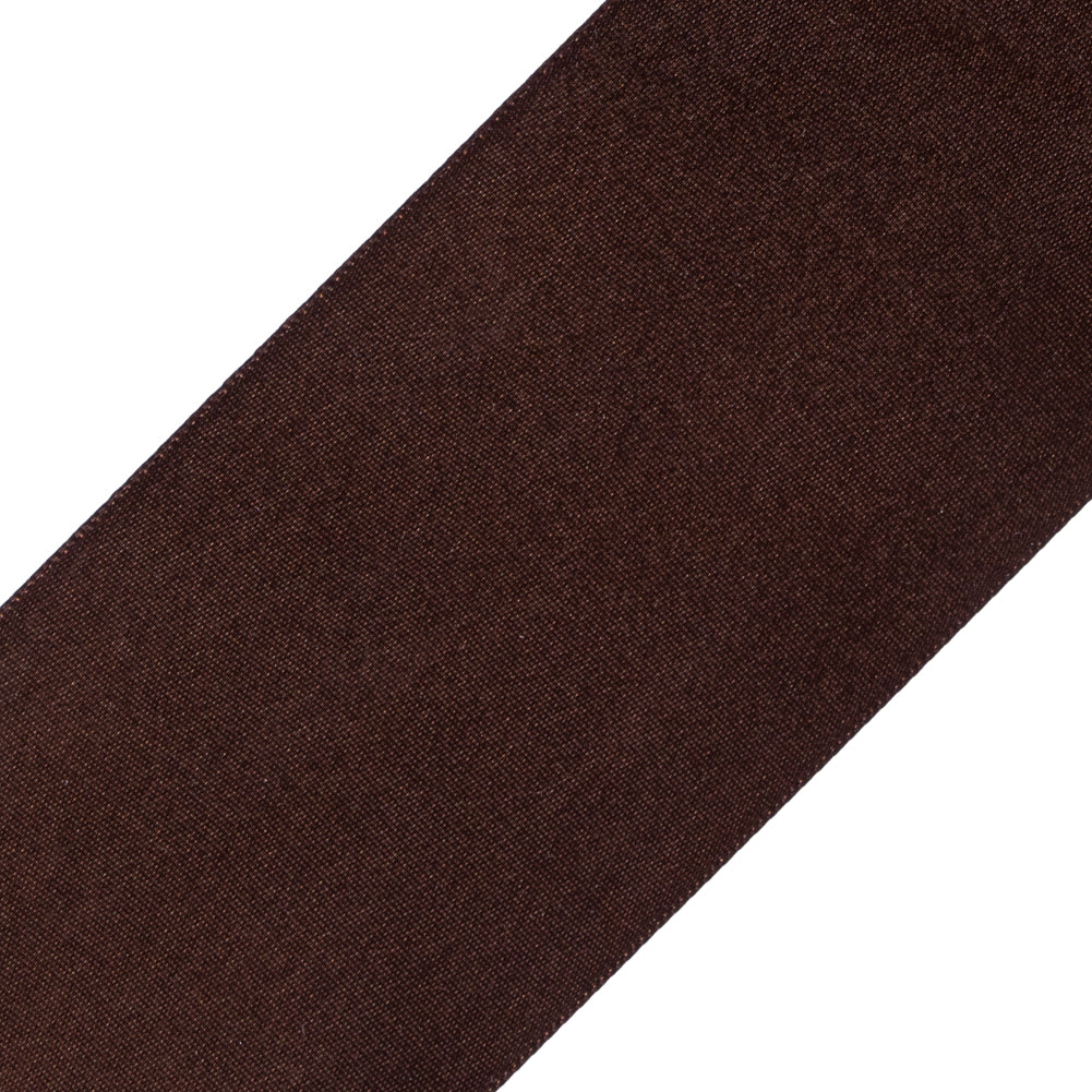 2.25" Brown Single Face Satin Ribbon Detail