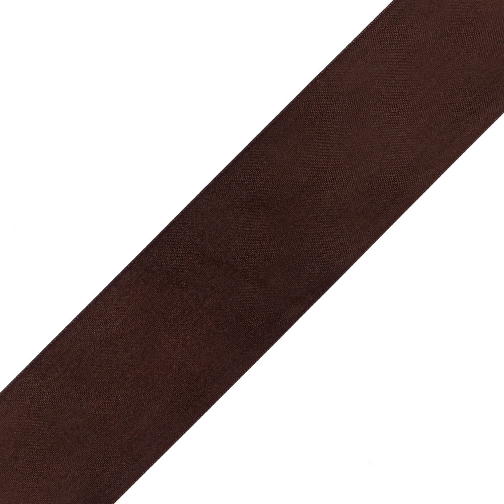 2.25" Brown Single Face Satin Ribbon