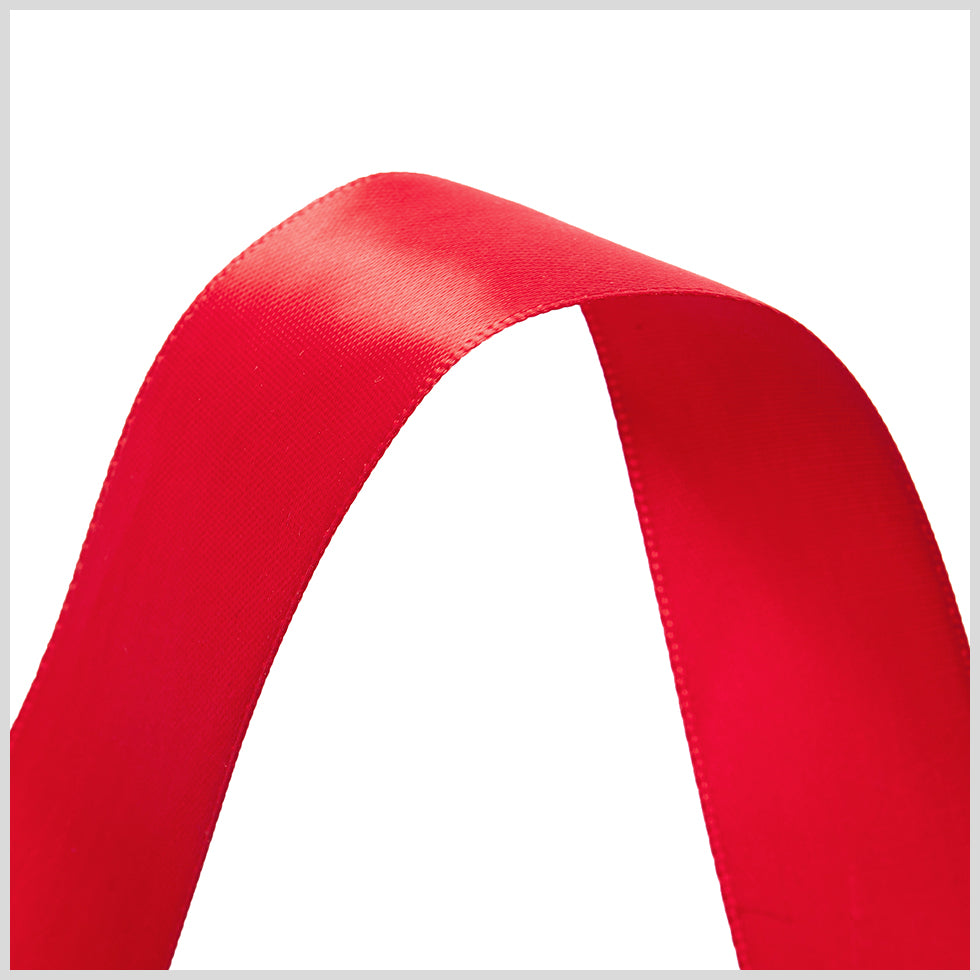 7/8" Red Double Face Satin Ribbon Detail