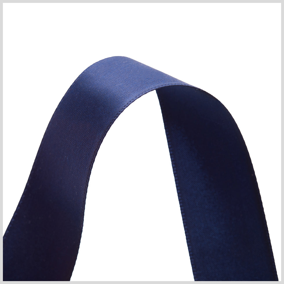 7/8" Navy Double Face Satin Ribbon Detail