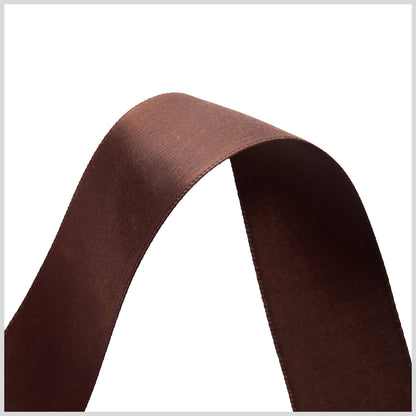 7/8" Brown Double Face Satin Ribbon Detail