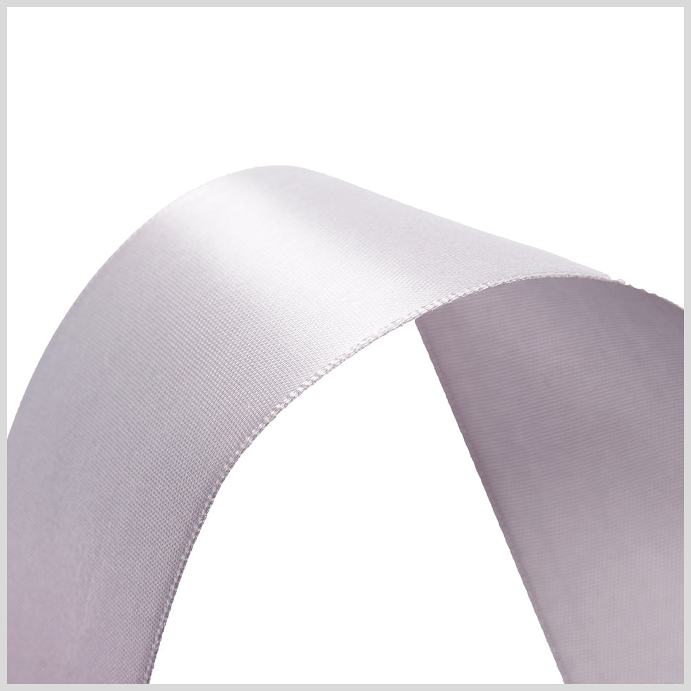 1.5" Light Gray Double Face Satin Ribbon Detail