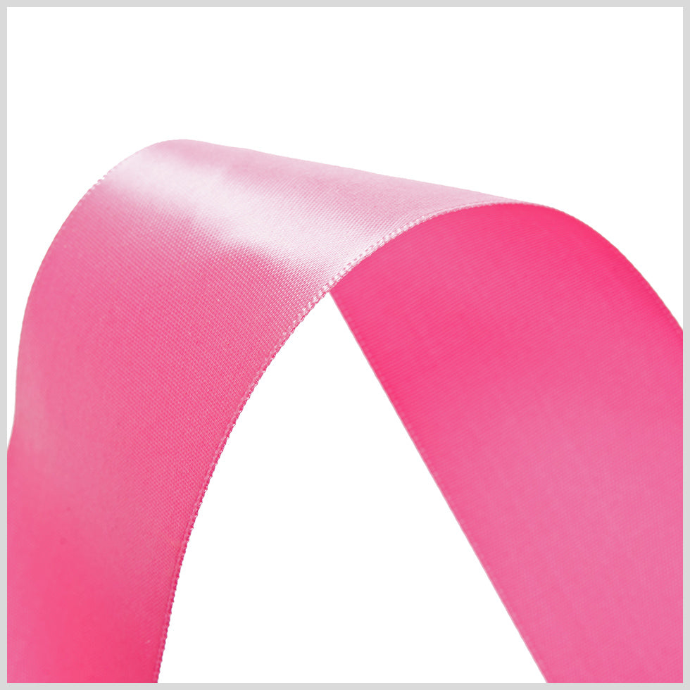 1.5" Hot Pink Double Face Satin Ribbon Detail