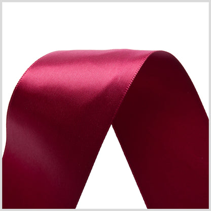 1.5" Wine Double Face Satin Ribbon Detail
