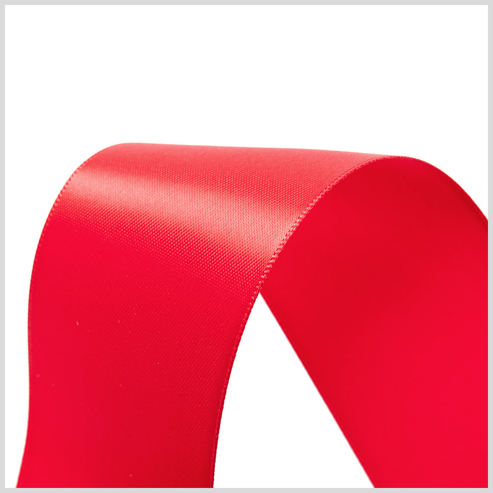 1.5" Red Double Face Satin Ribbon Detail