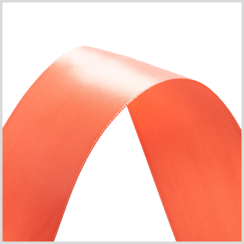 1.5" Peach Double Face Satin Ribbon Detail