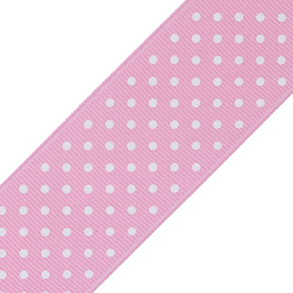 Pink Polka Dot Grosgrain Ribbon Detail