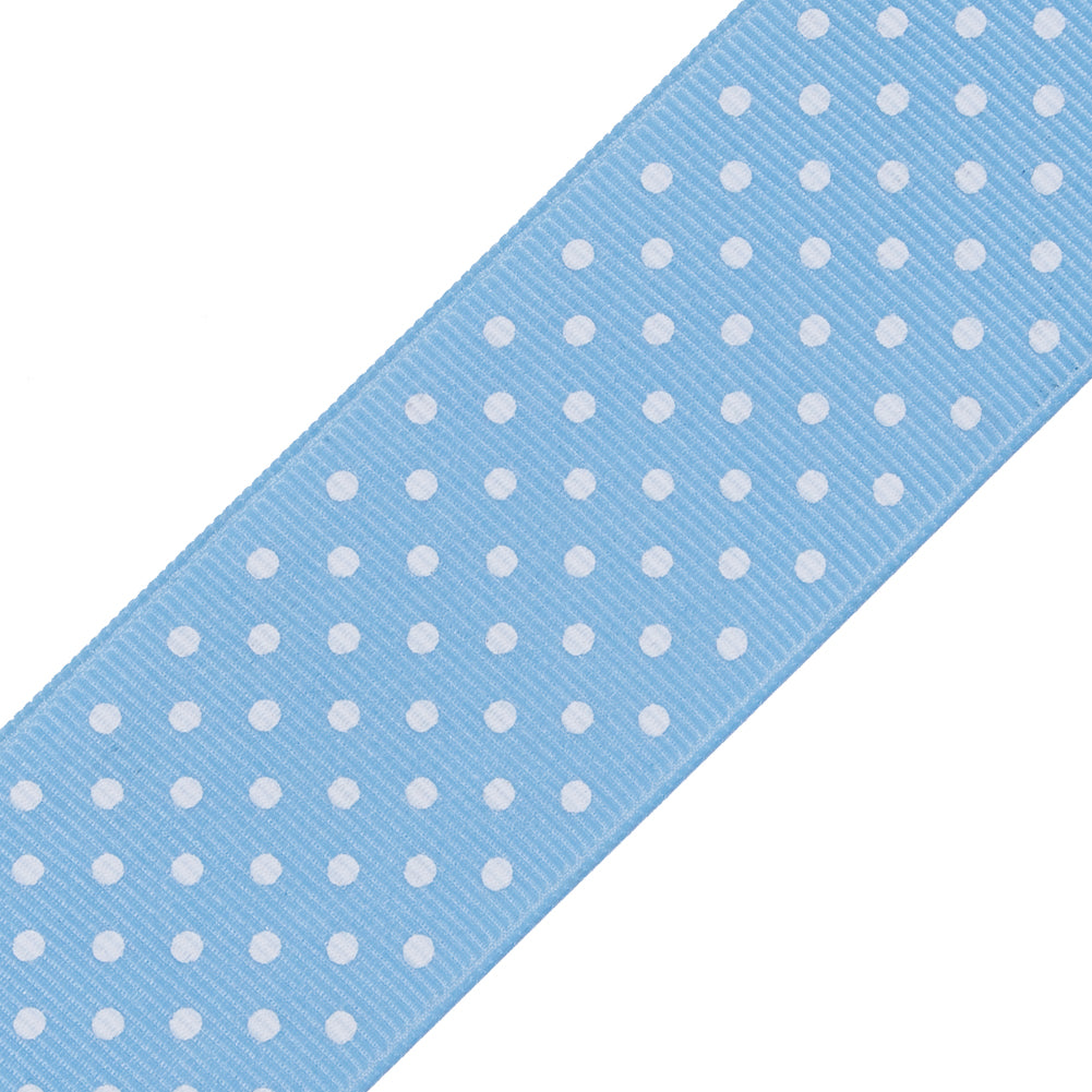 Blue Polka Dot Grosgrain Ribbon Detail