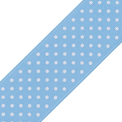 Blue Polka Dot Grosgrain Ribbon Detail