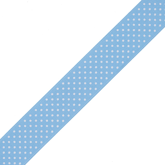 Blue Polka Dot Grosgrain Ribbon