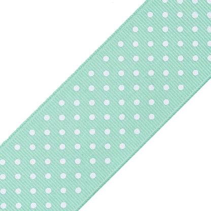 Mint Polka Dot Grosgrain Ribbon Detail