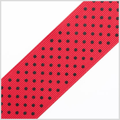1.5" Red Polka Dot Grosgrain Ribbon